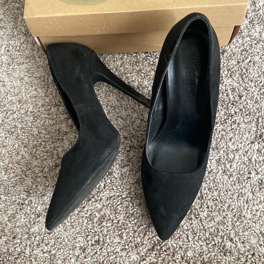 Black Charlotte Russe Suede Pumps Size 7